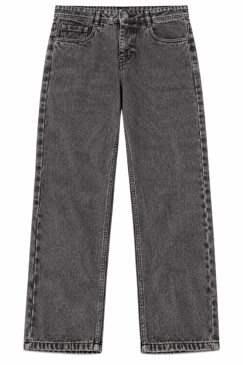 Washed Charcoal Straight Leg Jeans