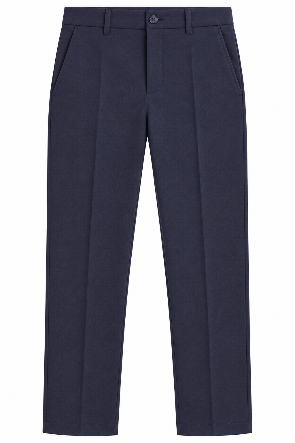 Navy Blue Tailored Dress Trousers